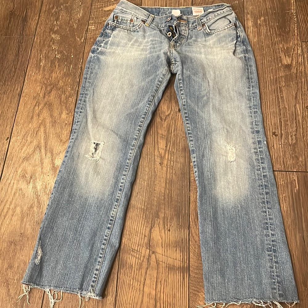 Lucky Brand Cuffed Dream Crop Straight‎ Leg Jeans Sz 6/28